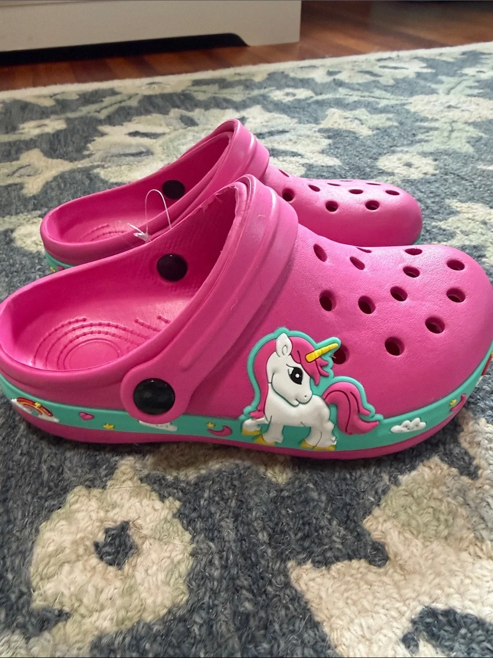 Kids Pink Unicorn Clog Sandals
